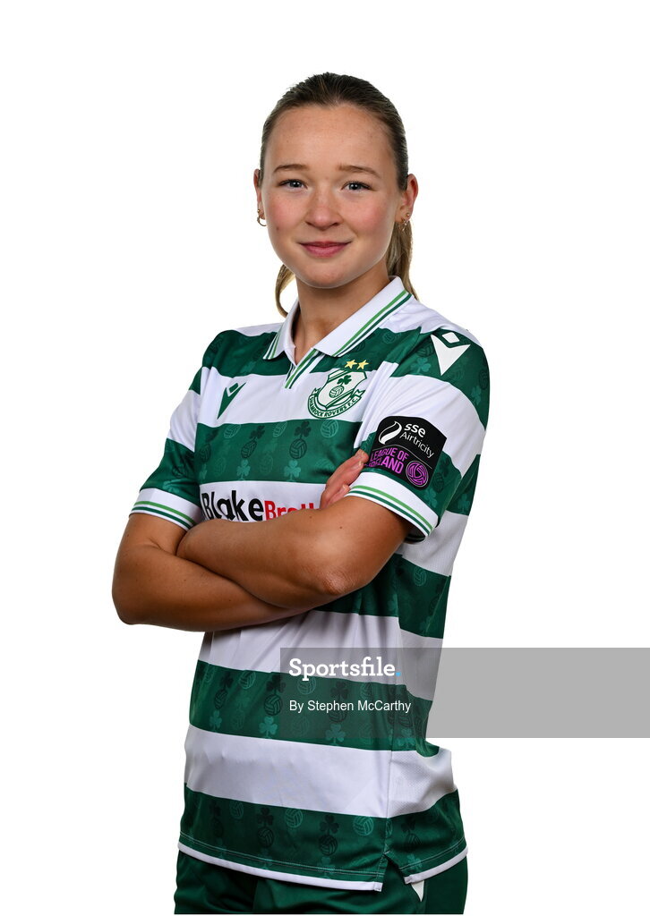 15 February 2025; Anna Butler during a Shamrock Rovers squad portraits session at Tallaght Stadium in Dublin. Photo by Stephen McCarthy/Sportsfile