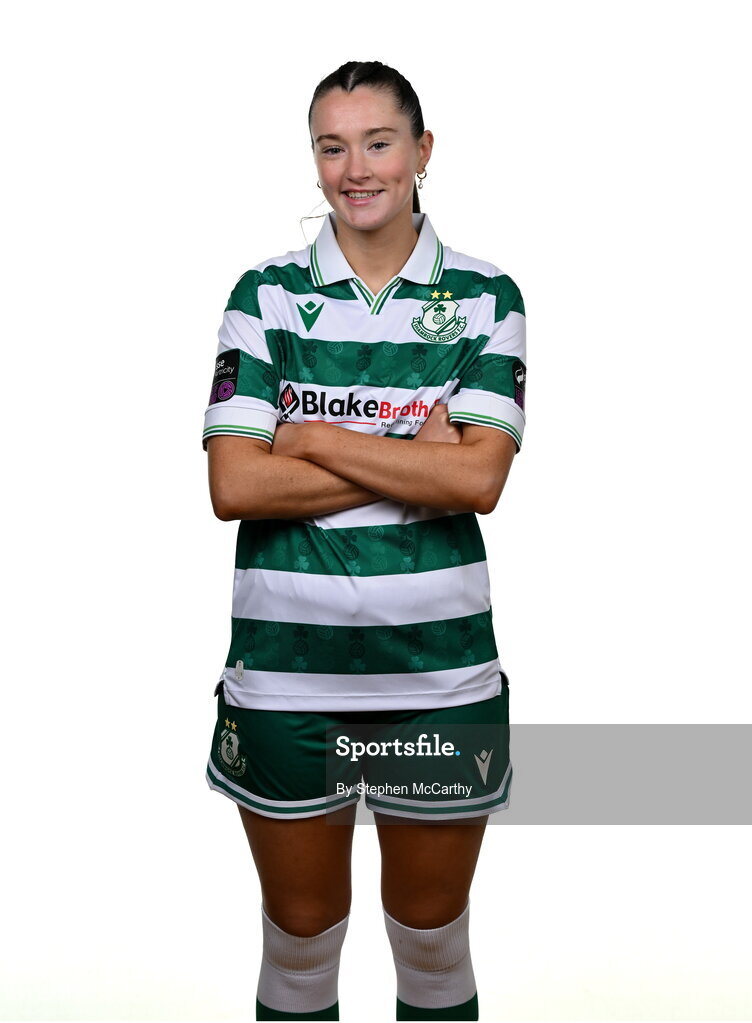15 February 2025; Mellisa O'Kane during a Shamrock Rovers squad portraits session at Tallaght Stadium in Dublin. Photo by Stephen McCarthy/Sportsfile