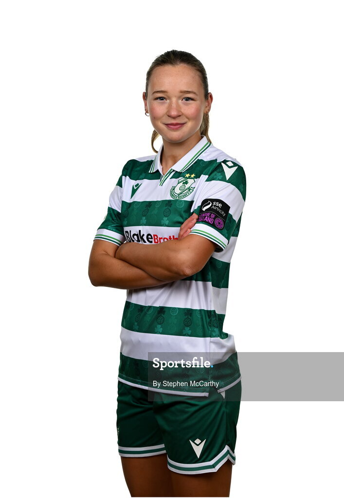15 February 2025; Anna Butler during a Shamrock Rovers squad portraits session at Tallaght Stadium in Dublin. Photo by Stephen McCarthy/Sportsfile