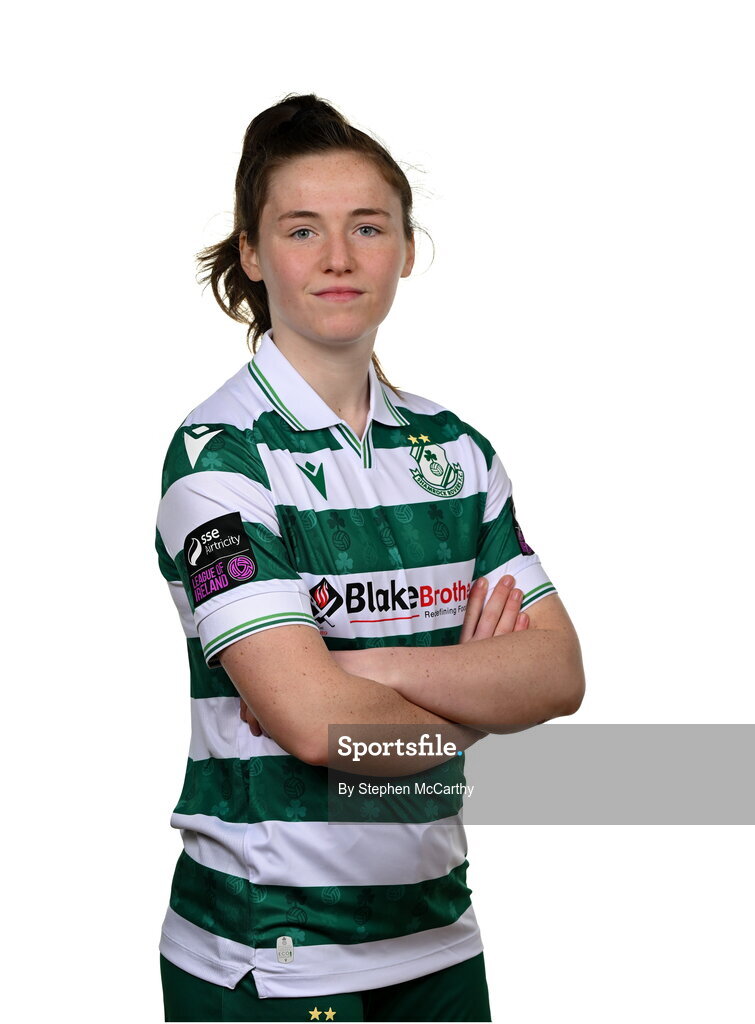 15 February 2025; Scarlett Herron during a Shamrock Rovers squad portraits session at Tallaght Stadium in Dublin. Photo by Stephen McCarthy/Sportsfile