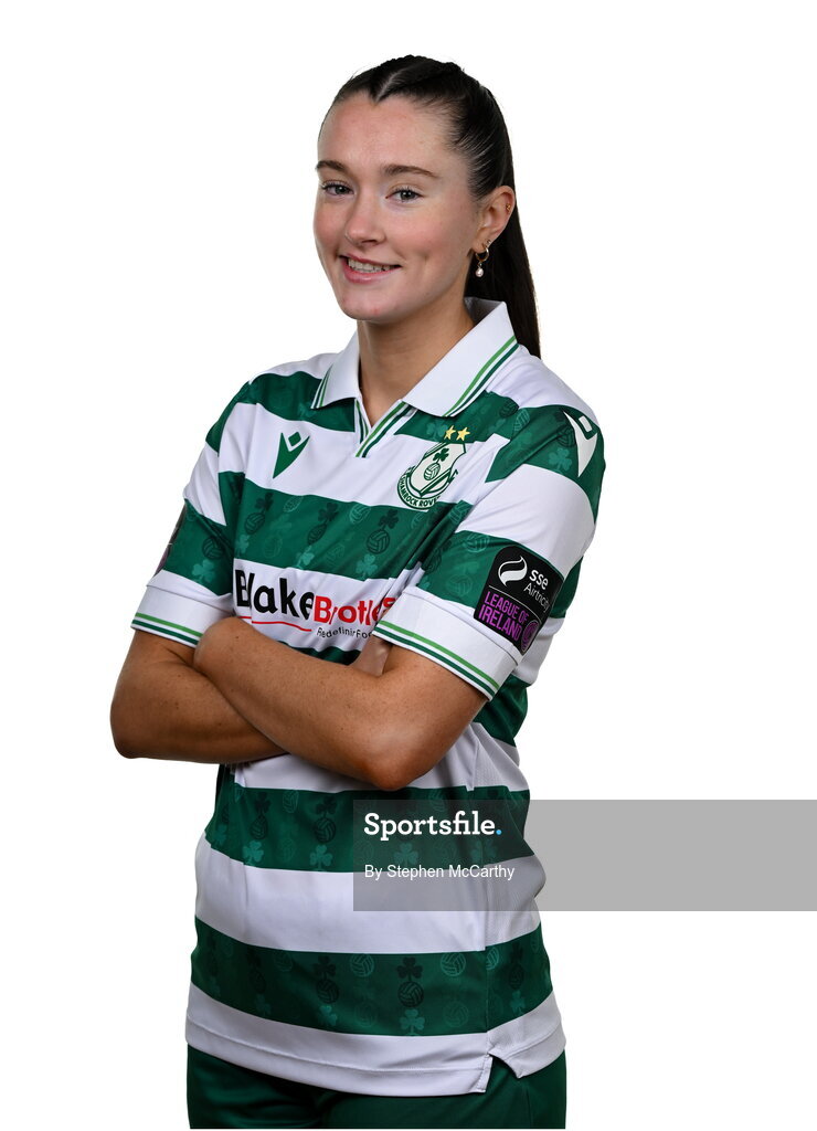 15 February 2025; Mellisa O'Kane during a Shamrock Rovers squad portraits session at Tallaght Stadium in Dublin. Photo by Stephen McCarthy/Sportsfile
