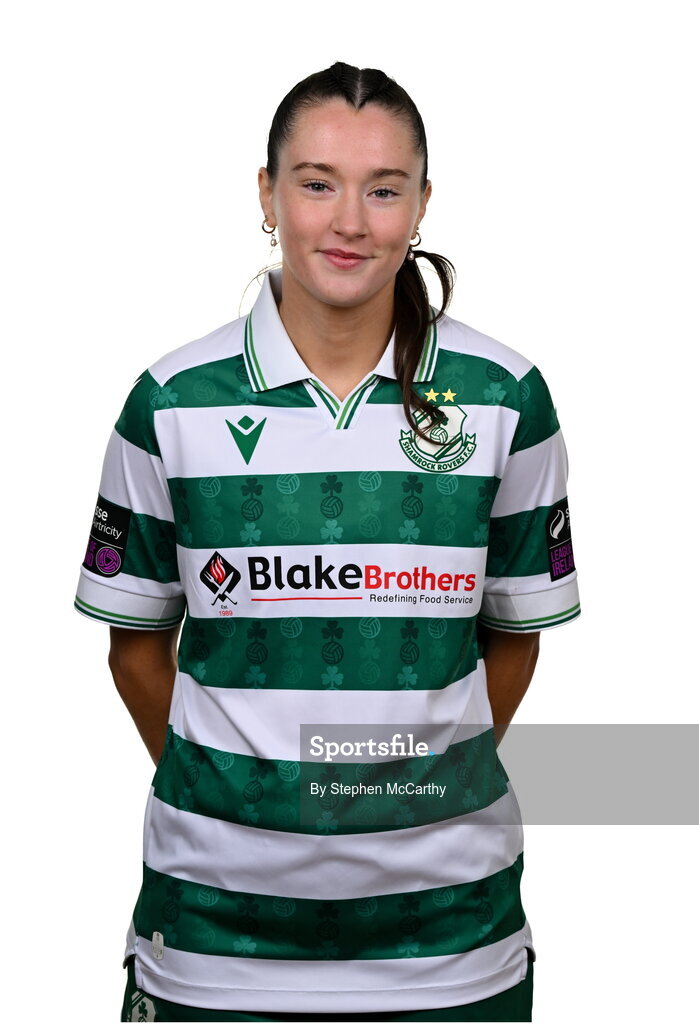 15 February 2025; Mellisa O'Kane during a Shamrock Rovers squad portraits session at Tallaght Stadium in Dublin. Photo by Stephen McCarthy/Sportsfile