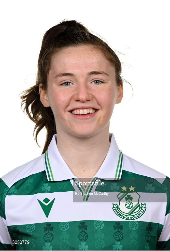 15 February 2025; Scarlett Herron during a Shamrock Rovers squad portraits session at Tallaght Stadium in Dublin. Photo by Stephen McCarthy/Sportsfile