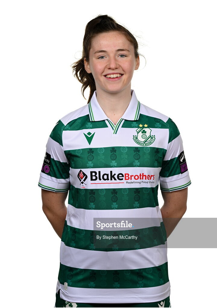 15 February 2025; Scarlett Herron during a Shamrock Rovers squad portraits session at Tallaght Stadium in Dublin. Photo by Stephen McCarthy/Sportsfile