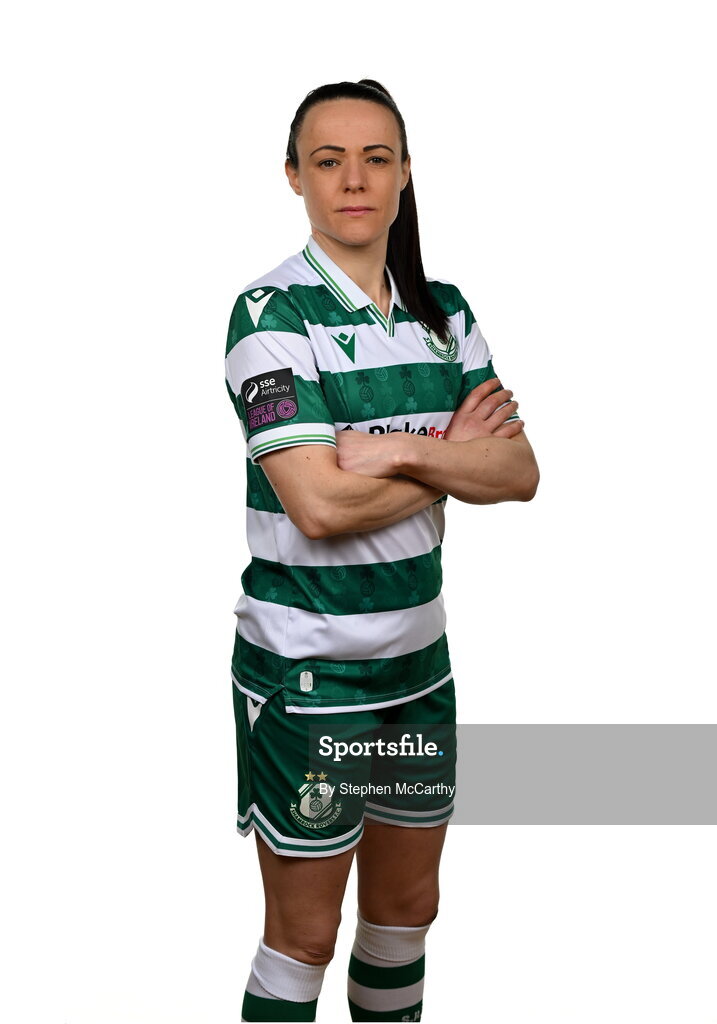 15 February 2025; Áine O'Gorman during a Shamrock Rovers squad portraits session at Tallaght Stadium in Dublin. Photo by Stephen McCarthy/Sportsfile