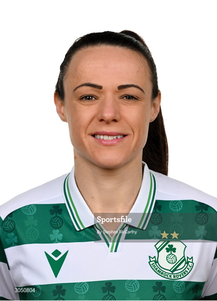 15 February 2025; Áine O'Gorman during a Shamrock Rovers squad portraits session at Tallaght Stadium in Dublin. Photo by Stephen McCarthy/Sportsfile