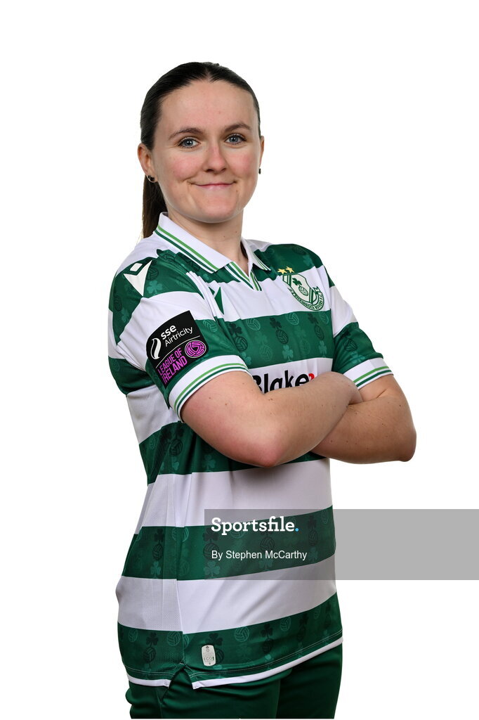 15 February 2025; Aoife Brophy during a Shamrock Rovers squad portraits session at Tallaght Stadium in Dublin. Photo by Stephen McCarthy/Sportsfile