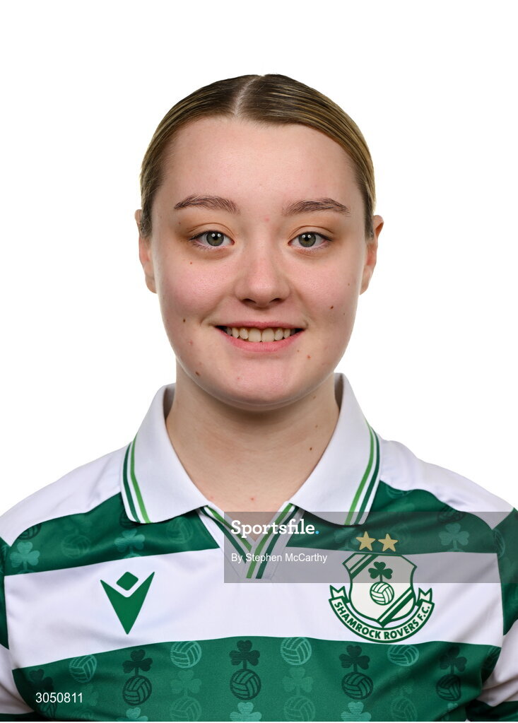 15 February 2025; Hannah Martin during a Shamrock Rovers squad portraits session at Tallaght Stadium in Dublin. Photo by Stephen McCarthy/Sportsfile
