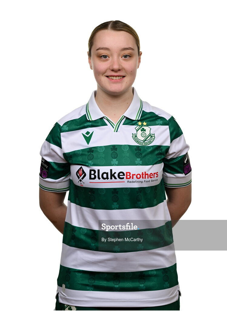 15 February 2025; Hannah Martin during a Shamrock Rovers squad portraits session at Tallaght Stadium in Dublin. Photo by Stephen McCarthy/Sportsfile