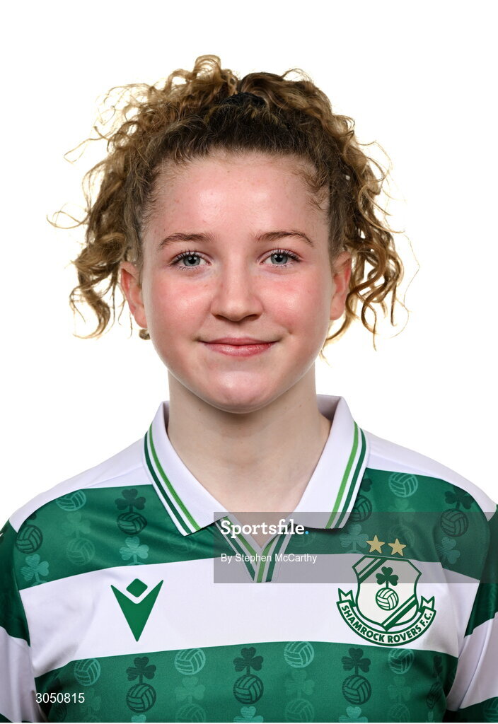 15 February 2025; Keelin Comiskey during a Shamrock Rovers squad portraits session at Tallaght Stadium in Dublin. Photo by Stephen McCarthy/Sportsfile