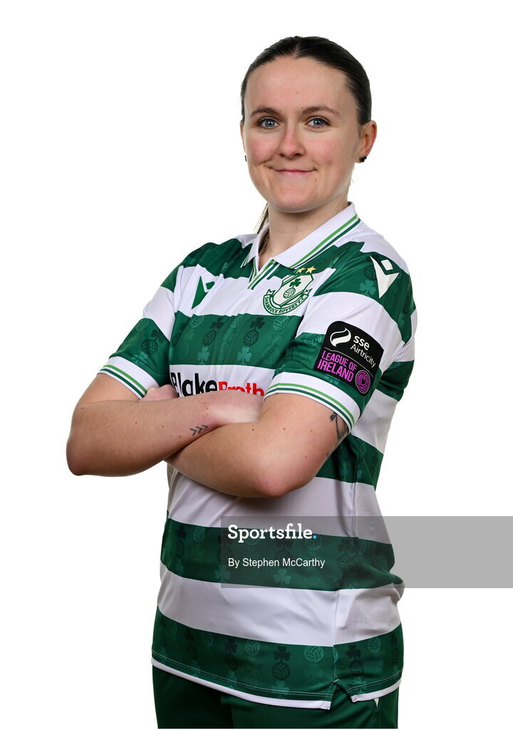 15 February 2025; Aoife Brophy during a Shamrock Rovers squad portraits session at Tallaght Stadium in Dublin. Photo by Stephen McCarthy/Sportsfile