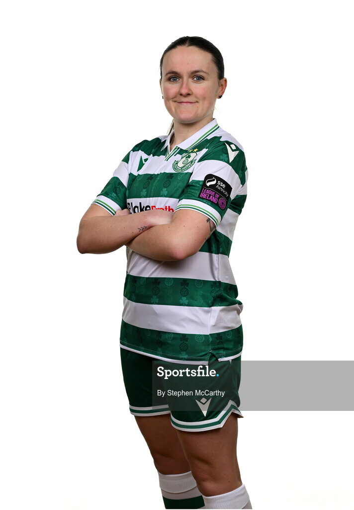 15 February 2025; Aoife Brophy during a Shamrock Rovers squad portraits session at Tallaght Stadium in Dublin. Photo by Stephen McCarthy/Sportsfile