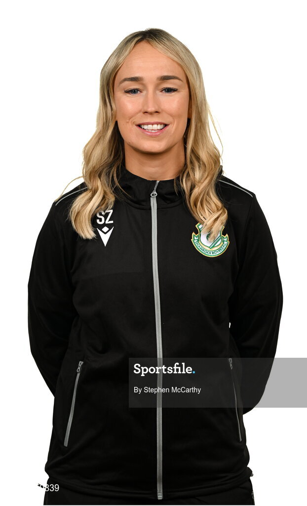 15 February 2025; Assistant head coach Stephanie Zambra during a Shamrock Rovers squad portraits session at Tallaght Stadium in Dublin. Photo by Stephen McCarthy/Sportsfile