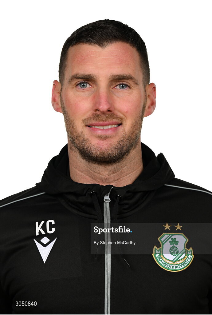 15 February 2025; Goalkeeping coach Karl Coleman during a Shamrock Rovers squad portraits session at Tallaght Stadium in Dublin. Photo by Stephen McCarthy/Sportsfile