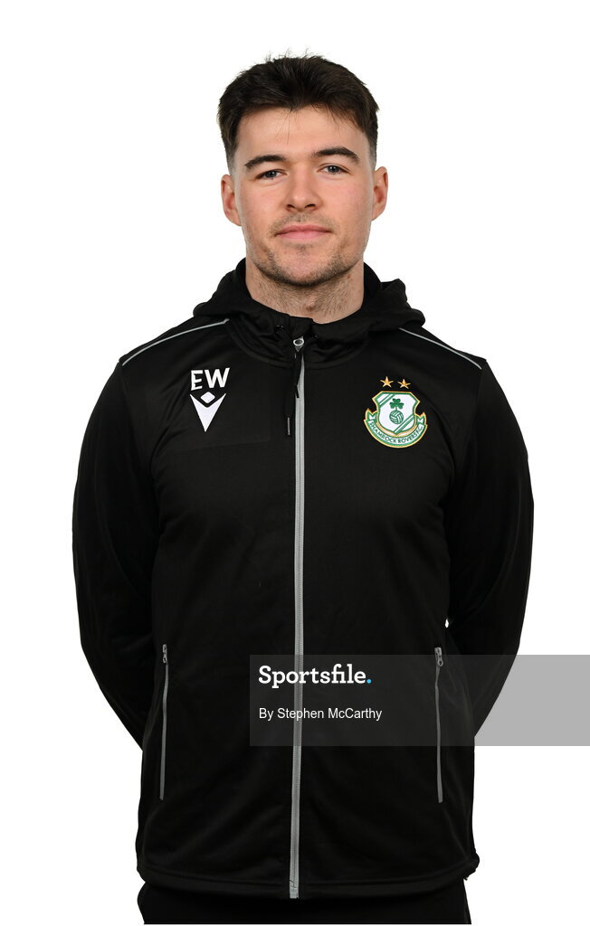 15 February 2025; Performance coach Evan White during a Shamrock Rovers squad portraits session at Tallaght Stadium in Dublin. Photo by Stephen McCarthy/Sportsfile