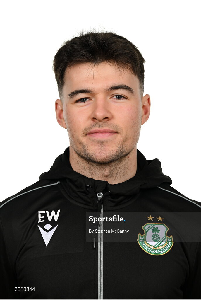 15 February 2025; Performance coach Evan White during a Shamrock Rovers squad portraits session at Tallaght Stadium in Dublin. Photo by Stephen McCarthy/Sportsfile