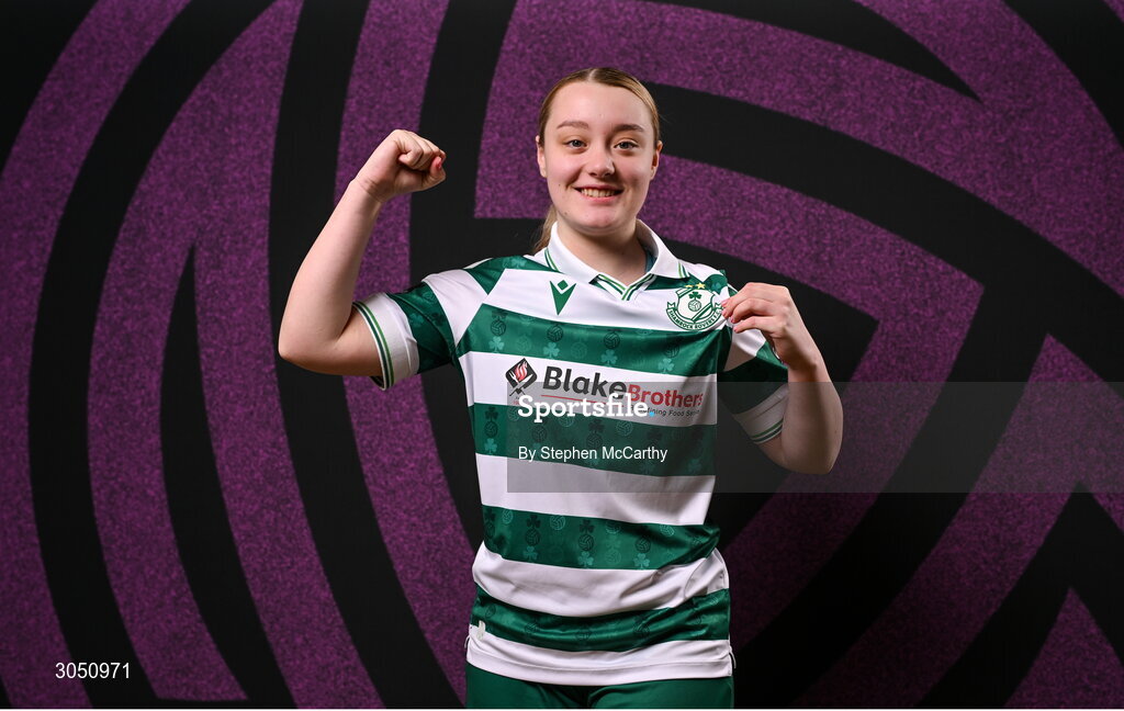 15 February 2025; Hannah Martin during a Shamrock Rovers squad portraits session at Tallaght Stadium in Dublin. Photo by Stephen McCarthy/Sportsfile