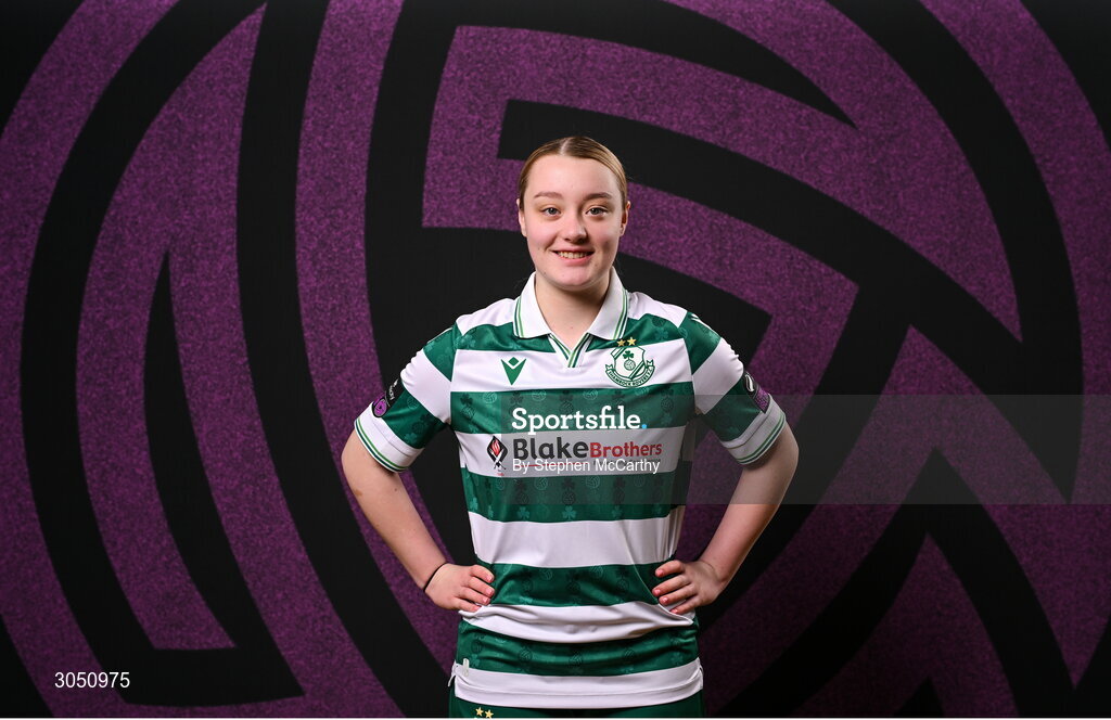 15 February 2025; Hannah Martin during a Shamrock Rovers squad portraits session at Tallaght Stadium in Dublin. Photo by Stephen McCarthy/Sportsfile