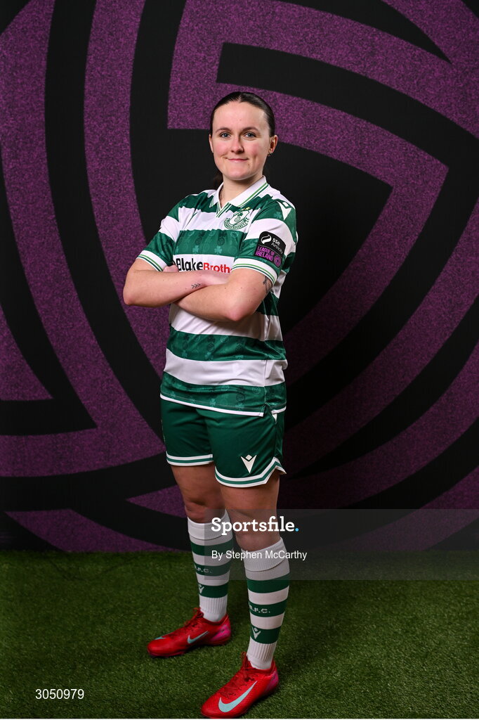 15 February 2025; Aoife Brophy during a Shamrock Rovers squad portraits session at Tallaght Stadium in Dublin. Photo by Stephen McCarthy/Sportsfile