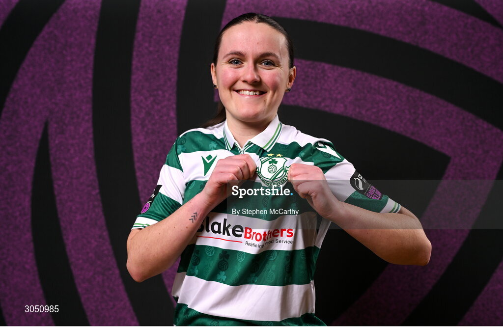 15 February 2025; Aoife Brophy during a Shamrock Rovers squad portraits session at Tallaght Stadium in Dublin. Photo by Stephen McCarthy/Sportsfile