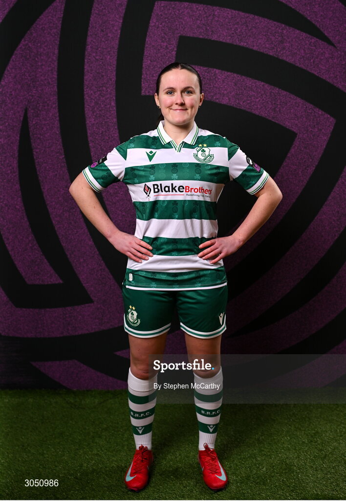15 February 2025; Aoife Brophy during a Shamrock Rovers squad portraits session at Tallaght Stadium in Dublin. Photo by Stephen McCarthy/Sportsfile