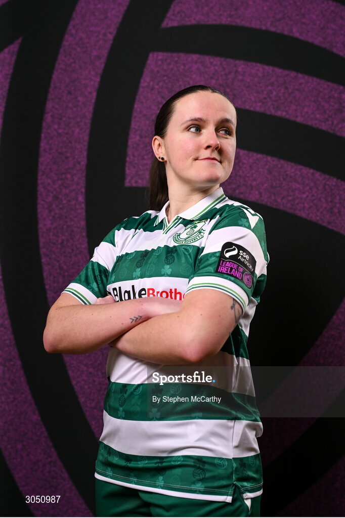 15 February 2025; Aoife Brophy during a Shamrock Rovers squad portraits session at Tallaght Stadium in Dublin. Photo by Stephen McCarthy/Sportsfile