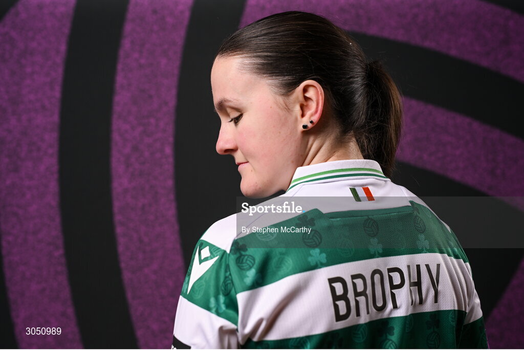 15 February 2025; Aoife Brophy during a Shamrock Rovers squad portraits session at Tallaght Stadium in Dublin. Photo by Stephen McCarthy/Sportsfile