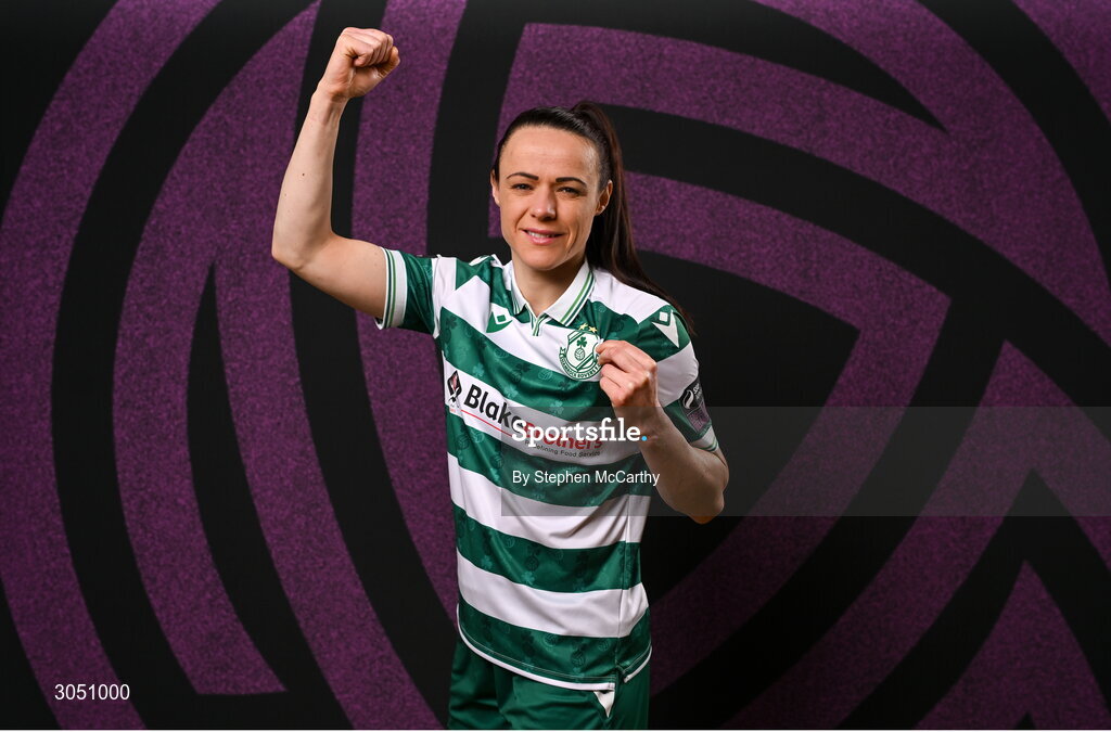 15 February 2025; Áine O'Gorman during a Shamrock Rovers squad portraits session at Tallaght Stadium in Dublin. Photo by Stephen McCarthy/Sportsfile