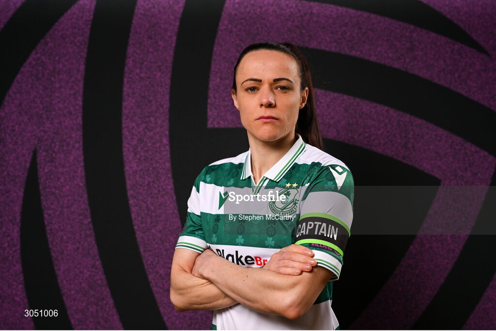 15 February 2025; Áine O'Gorman during a Shamrock Rovers squad portraits session at Tallaght Stadium in Dublin. Photo by Stephen McCarthy/Sportsfile