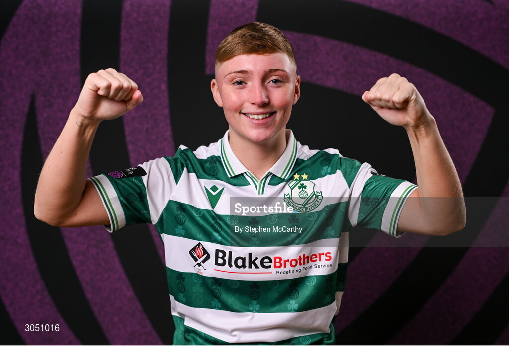 15 February 2025; Jaime Thompson during a Shamrock Rovers squad portraits session at Tallaght Stadium in Dublin. Photo by Stephen McCarthy/Sportsfile