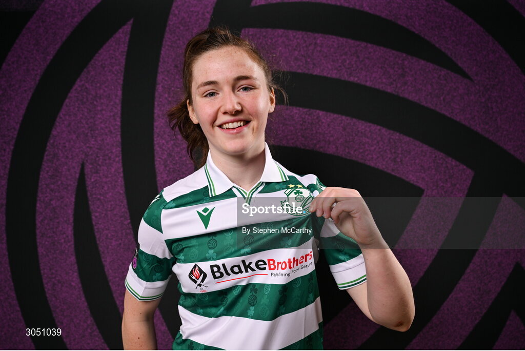 15 February 2025; Scarlett Herron during a Shamrock Rovers squad portraits session at Tallaght Stadium in Dublin. Photo by Stephen McCarthy/Sportsfile