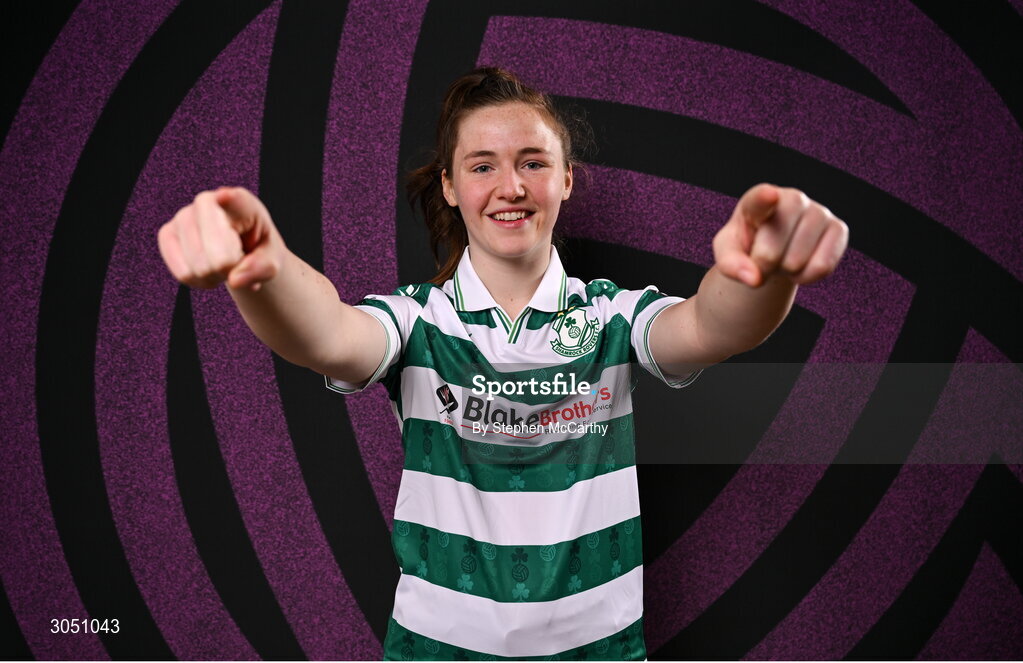 15 February 2025; Scarlett Herron during a Shamrock Rovers squad portraits session at Tallaght Stadium in Dublin. Photo by Stephen McCarthy/Sportsfile