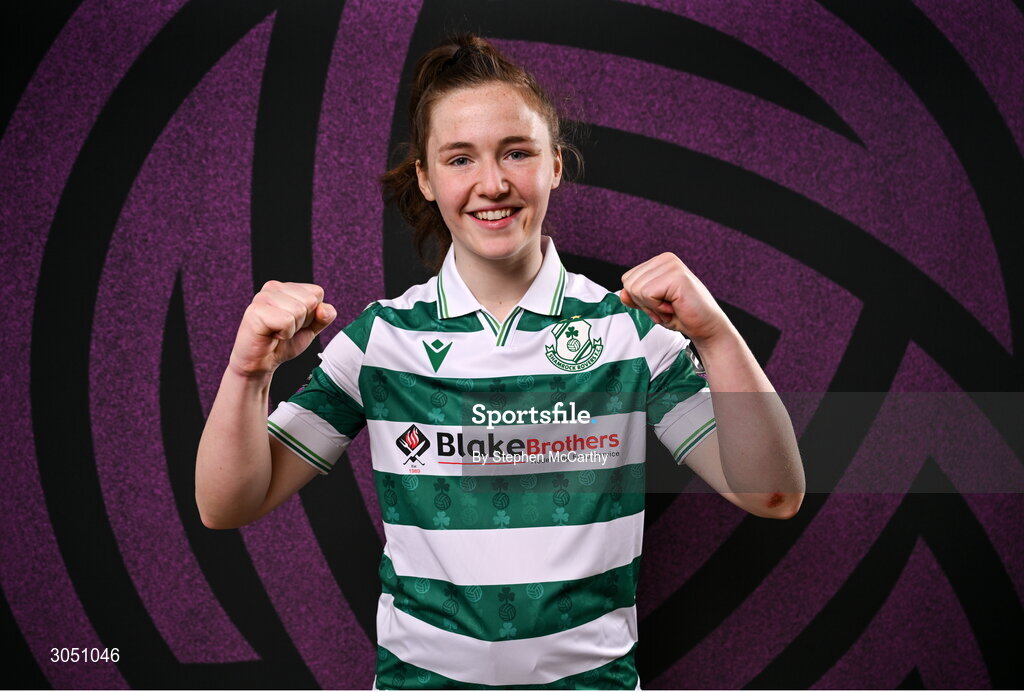 15 February 2025; Scarlett Herron during a Shamrock Rovers squad portraits session at Tallaght Stadium in Dublin. Photo by Stephen McCarthy/Sportsfile
