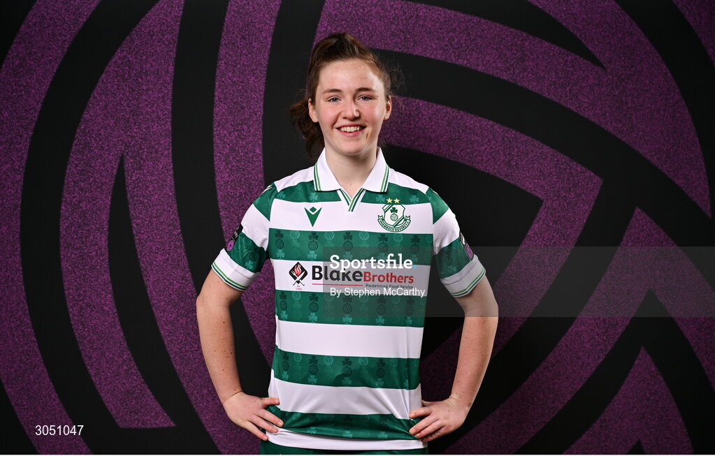 15 February 2025; Scarlett Herron during a Shamrock Rovers squad portraits session at Tallaght Stadium in Dublin. Photo by Stephen McCarthy/Sportsfile