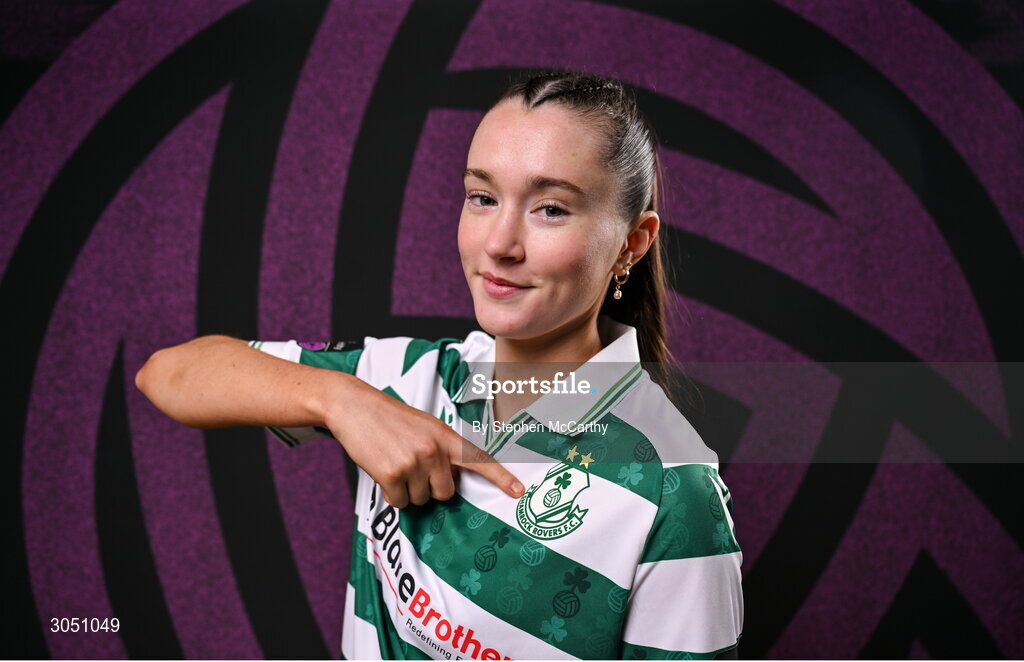 15 February 2025; Mellisa O'Kane during a Shamrock Rovers squad portraits session at Tallaght Stadium in Dublin. Photo by Stephen McCarthy/Sportsfile