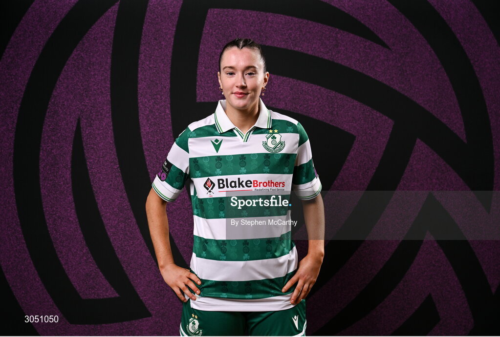 15 February 2025; Mellisa O'Kane during a Shamrock Rovers squad portraits session at Tallaght Stadium in Dublin. Photo by Stephen McCarthy/Sportsfile