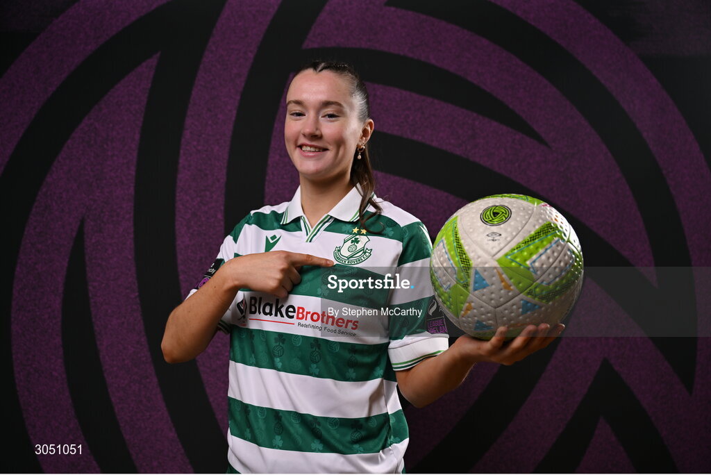 15 February 2025; Mellisa O'Kane during a Shamrock Rovers squad portraits session at Tallaght Stadium in Dublin. Photo by Stephen McCarthy/Sportsfile