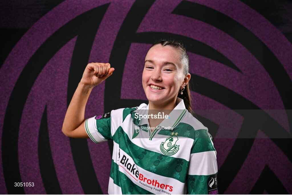 15 February 2025; Mellisa O'Kane during a Shamrock Rovers squad portraits session at Tallaght Stadium in Dublin. Photo by Stephen McCarthy/Sportsfile