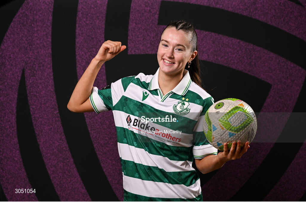 15 February 2025; Mellisa O'Kane during a Shamrock Rovers squad portraits session at Tallaght Stadium in Dublin. Photo by Stephen McCarthy/Sportsfile