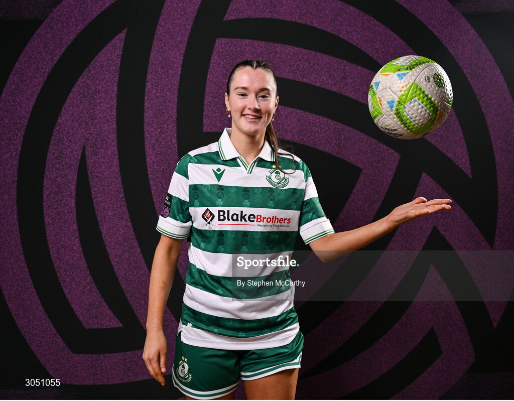 15 February 2025; Mellisa O'Kane during a Shamrock Rovers squad portraits session at Tallaght Stadium in Dublin. Photo by Stephen McCarthy/Sportsfile