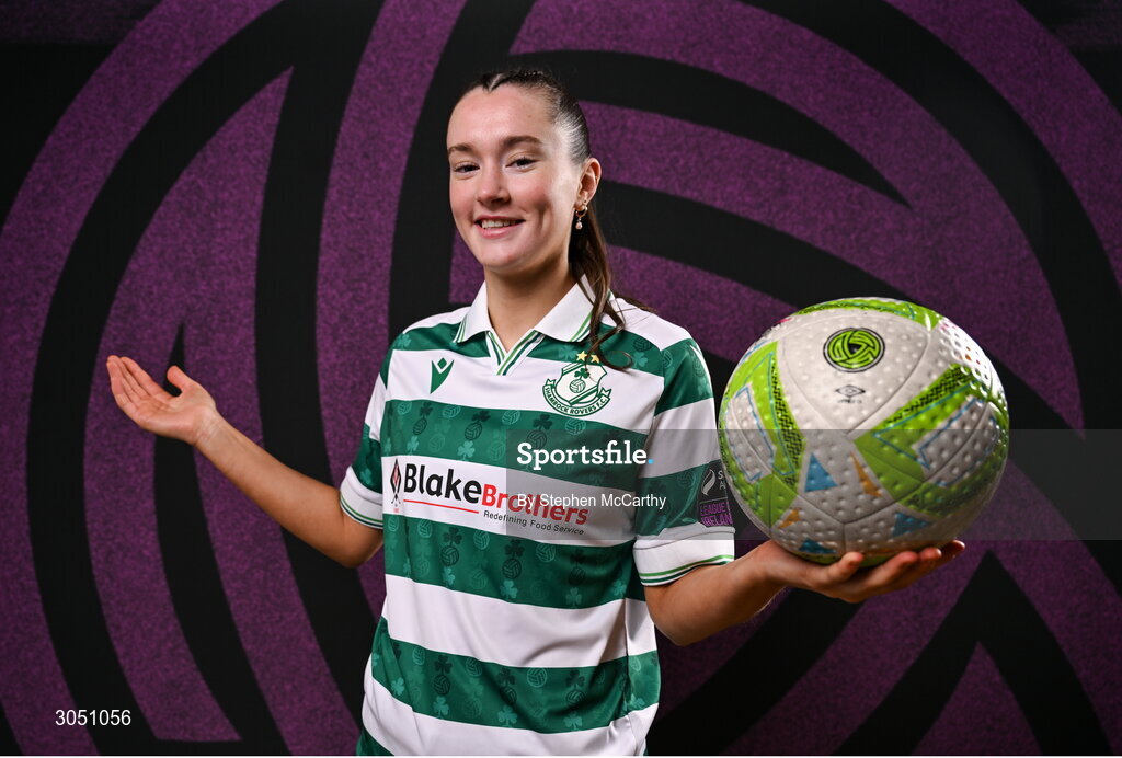 15 February 2025; Mellisa O'Kane during a Shamrock Rovers squad portraits session at Tallaght Stadium in Dublin. Photo by Stephen McCarthy/Sportsfile