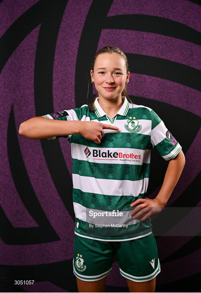 15 February 2025; Anna Butler during a Shamrock Rovers squad portraits session at Tallaght Stadium in Dublin. Photo by Stephen McCarthy/Sportsfile