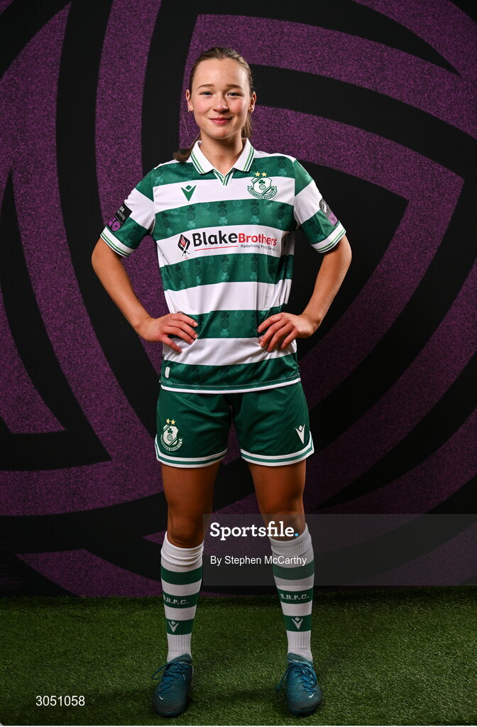 15 February 2025; Anna Butler during a Shamrock Rovers squad portraits session at Tallaght Stadium in Dublin. Photo by Stephen McCarthy/Sportsfile