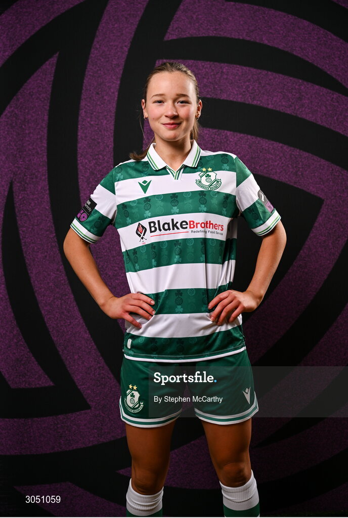 15 February 2025; Anna Butler during a Shamrock Rovers squad portraits session at Tallaght Stadium in Dublin. Photo by Stephen McCarthy/Sportsfile