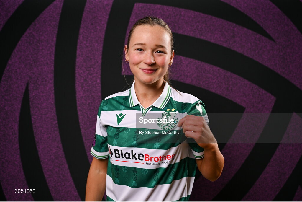 15 February 2025; Anna Butler during a Shamrock Rovers squad portraits session at Tallaght Stadium in Dublin. Photo by Stephen McCarthy/Sportsfile