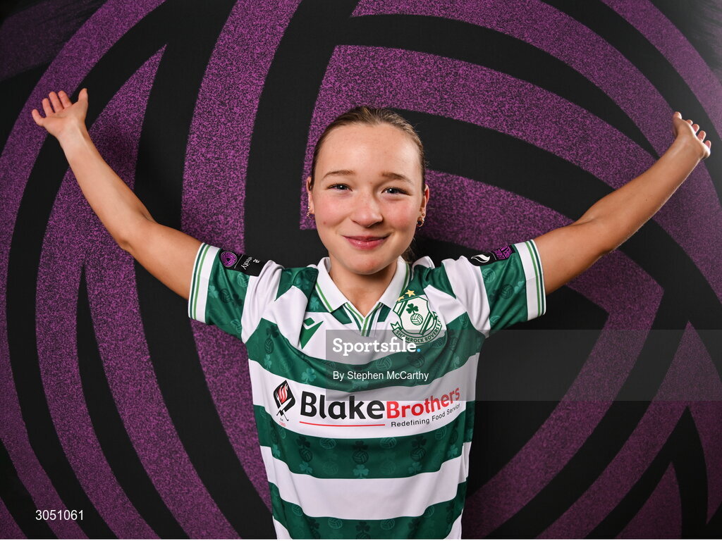 15 February 2025; Anna Butler during a Shamrock Rovers squad portraits session at Tallaght Stadium in Dublin. Photo by Stephen McCarthy/Sportsfile