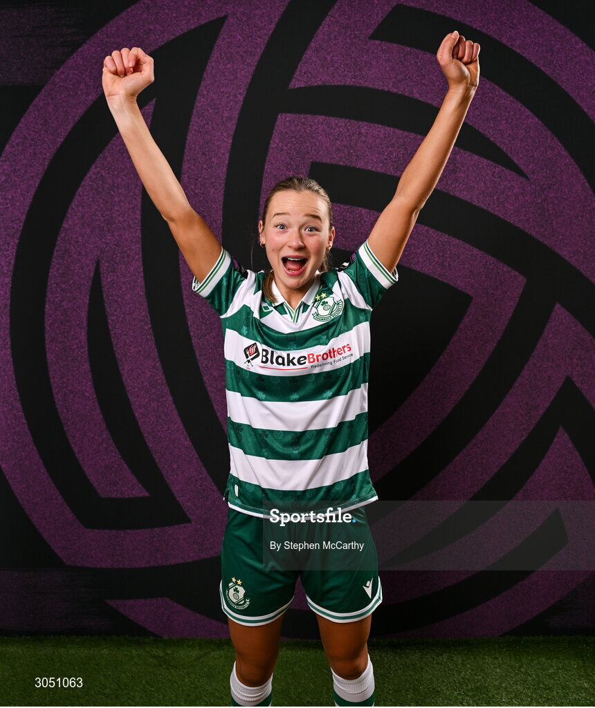 15 February 2025; Anna Butler during a Shamrock Rovers squad portraits session at Tallaght Stadium in Dublin. Photo by Stephen McCarthy/Sportsfile