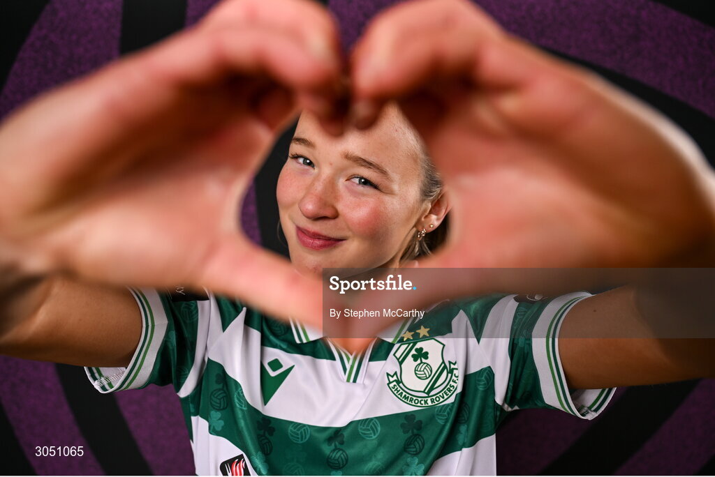 15 February 2025; Anna Butler during a Shamrock Rovers squad portraits session at Tallaght Stadium in Dublin. Photo by Stephen McCarthy/Sportsfile