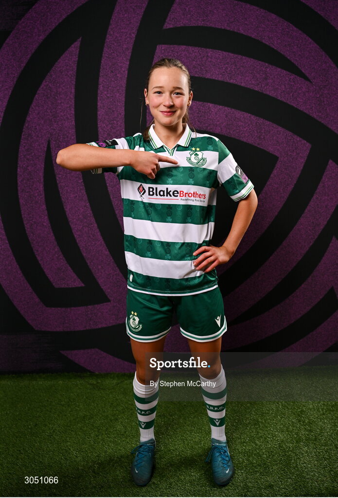 15 February 2025; Anna Butler during a Shamrock Rovers squad portraits session at Tallaght Stadium in Dublin. Photo by Stephen McCarthy/Sportsfile