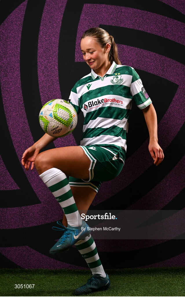 15 February 2025; Anna Butler during a Shamrock Rovers squad portraits session at Tallaght Stadium in Dublin. Photo by Stephen McCarthy/Sportsfile